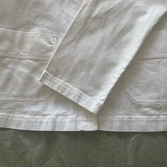 Eileen Fisher Organic Cotton White Denim Utility Shacket Jacket M EUC - Picture 11 of 16